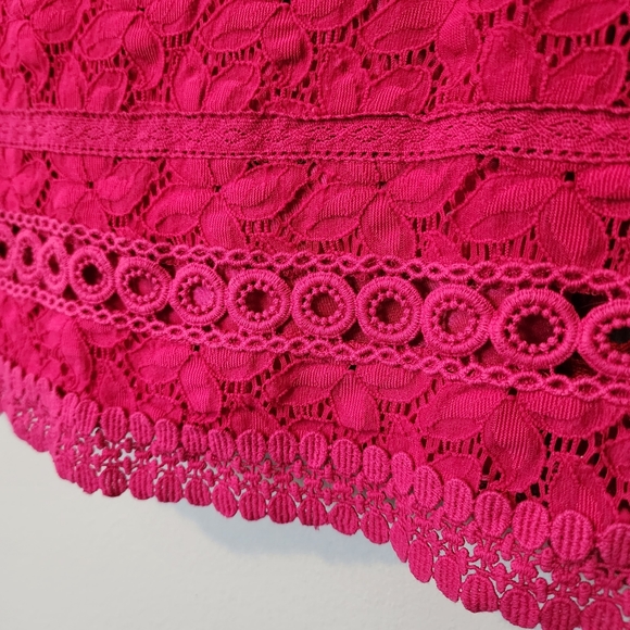Pink Lace Dress by Laundry by Shelli Segal Size 6 - Picture 2 of 8